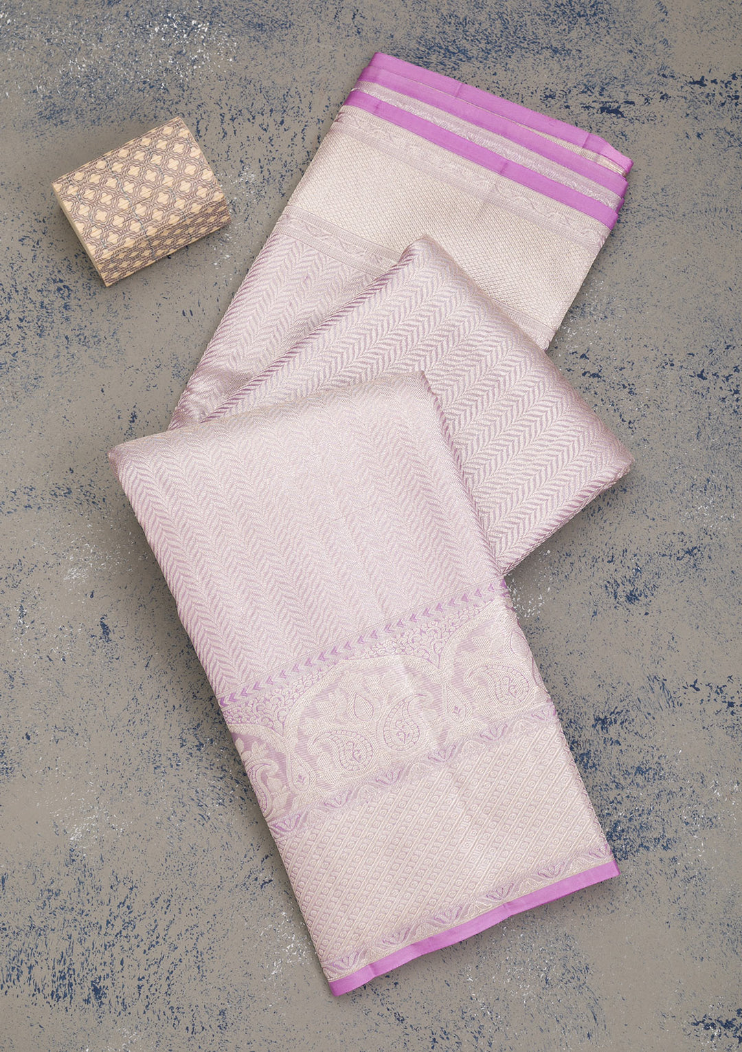 Lavender Zariwork Pure Silk Saree