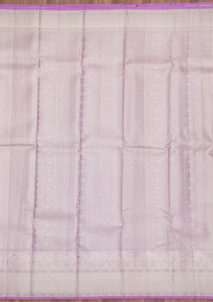 Lavender Zariwork Pure Silk Saree