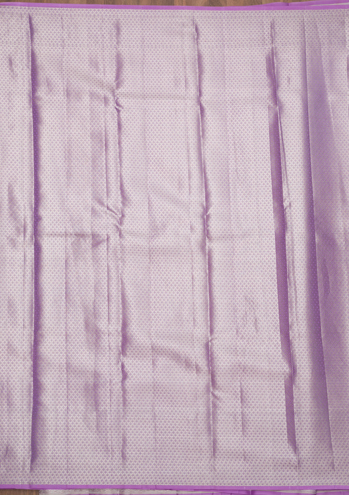 Lavender Zariwork Kanjivaram Pure Silk Saree