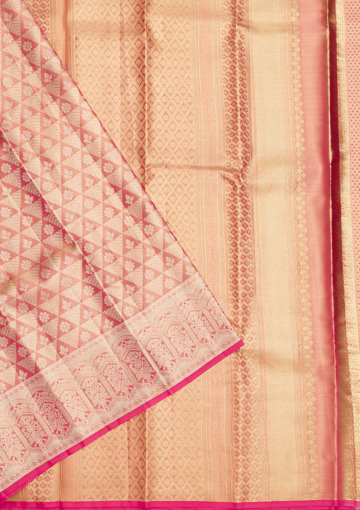 Lavender Zariwork Pure Silk Saree