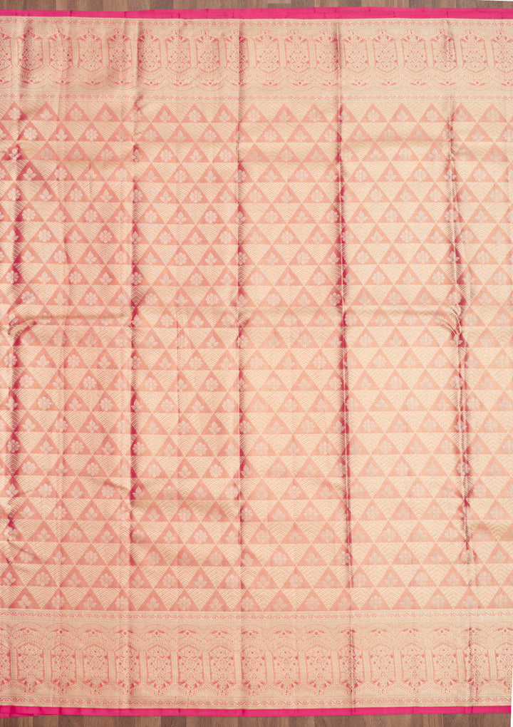 Lavender Zariwork Pure Silk Saree