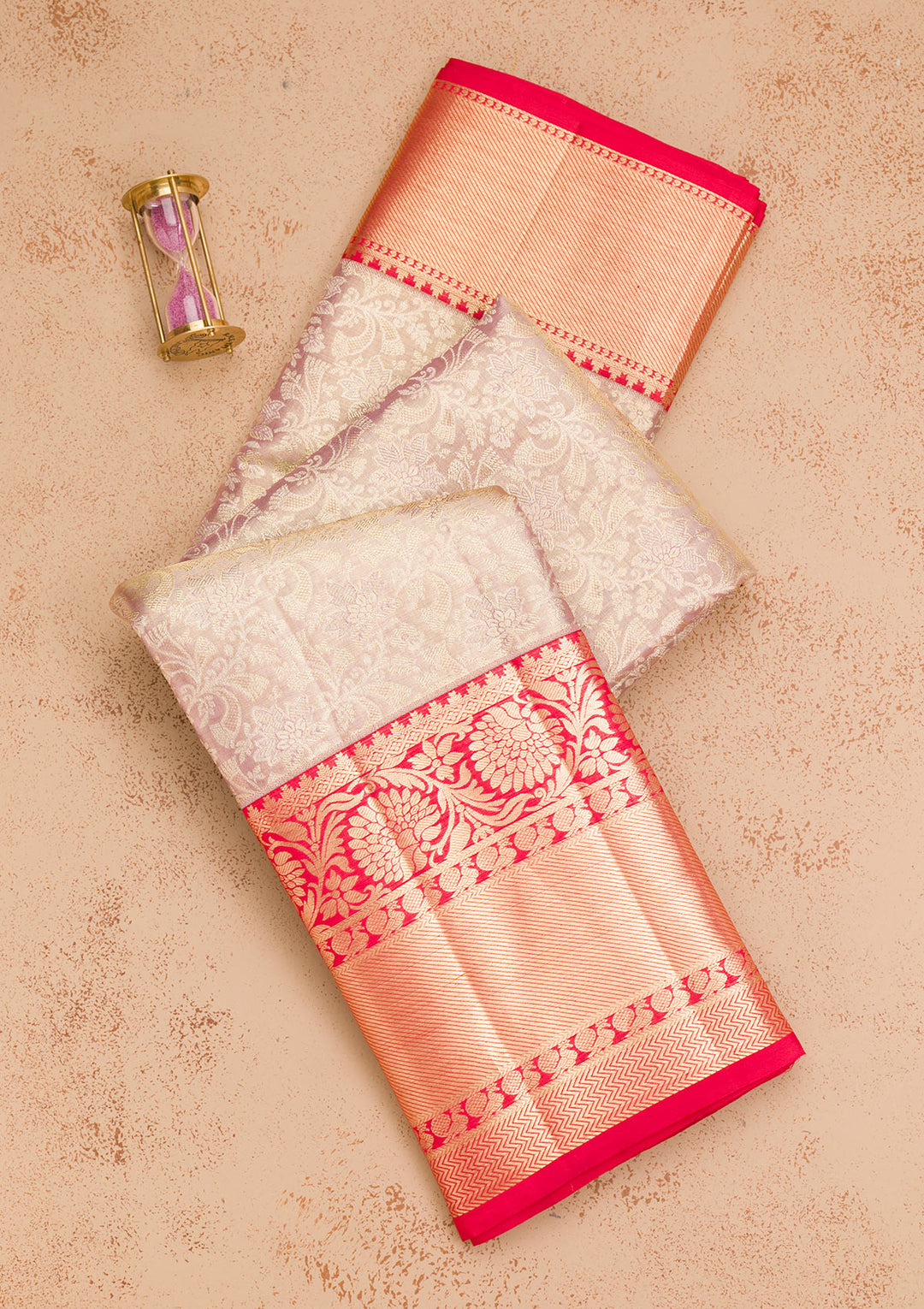 Lavender Zariwork Pure Silk Saree