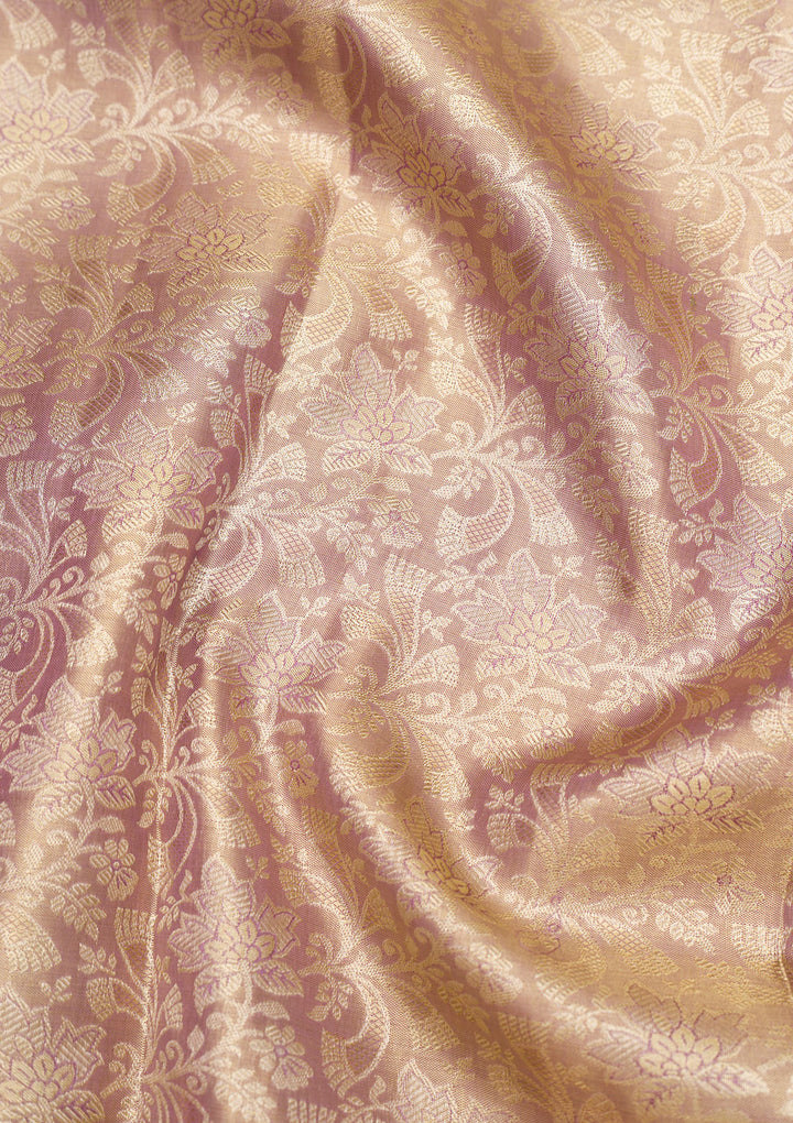 Lavender Zariwork Pure Silk Saree