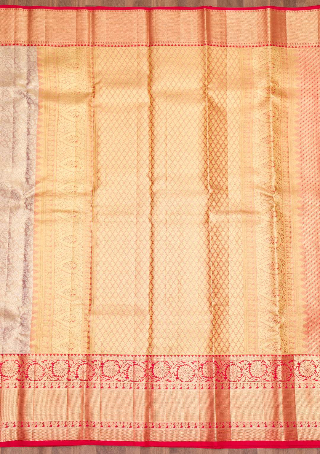 Lavender Zariwork Pure Silk Saree