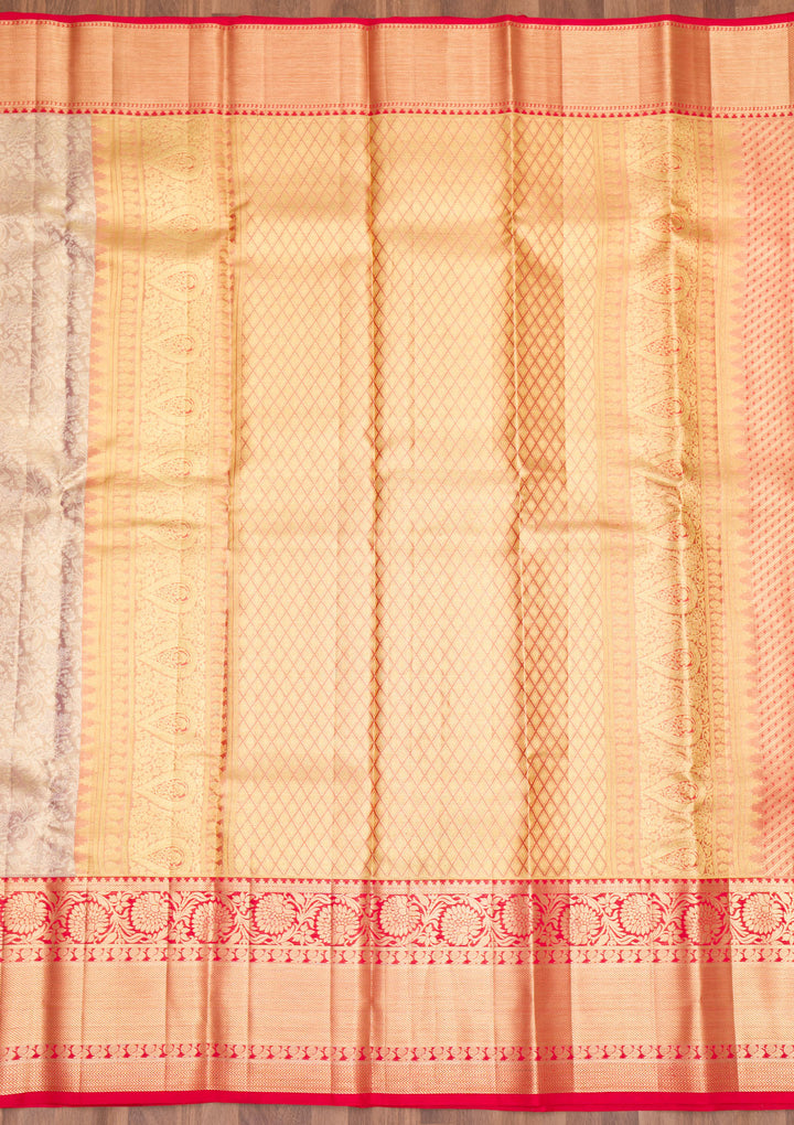 Lavender Zariwork Pure Silk Saree