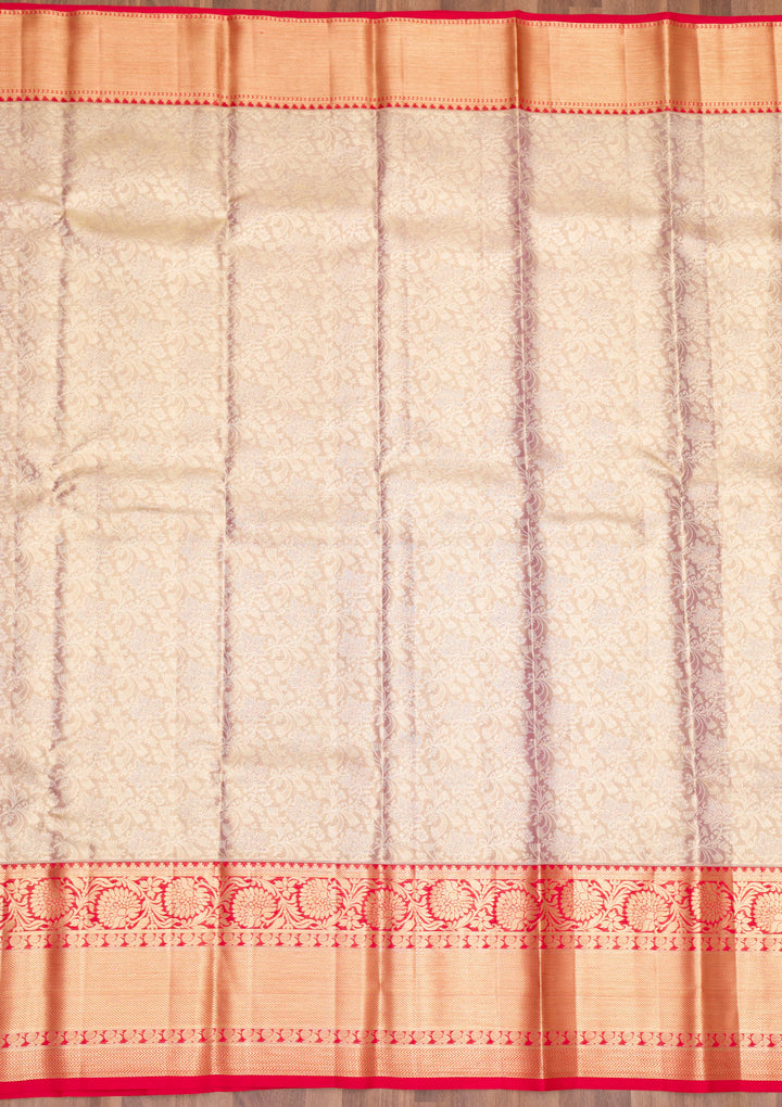 Lavender Zariwork Pure Silk Saree