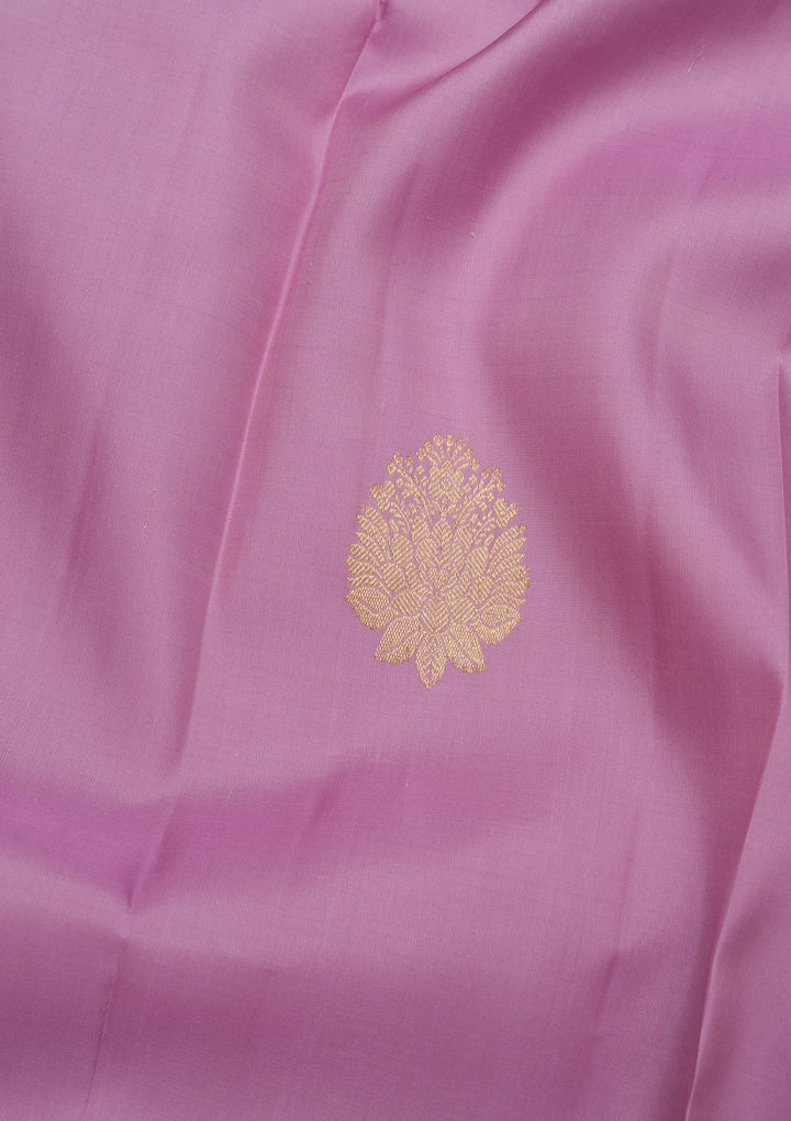 Lavender Zariwork Kanjivaram Pure Silk Saree
