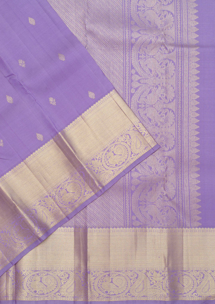 Lavender Zariwork Pure Silk Saree