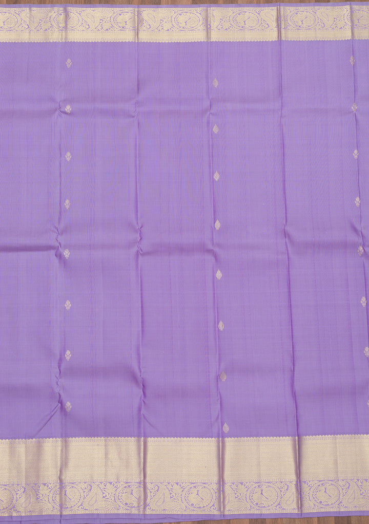 Lavender Zariwork Pure Silk Saree