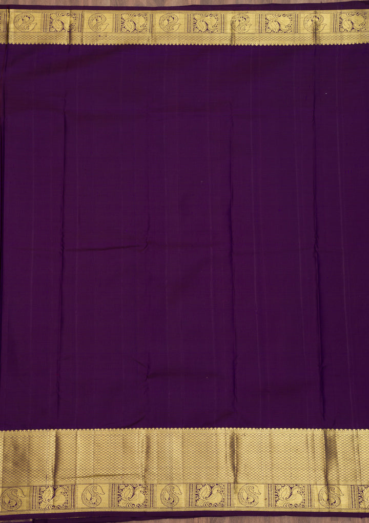 Lavender Zariwork Kanjivaram Pure Silk Saree