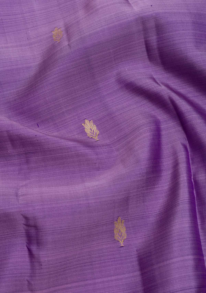 Lavender Zariwork Kanjivaram Pure Silk Saree