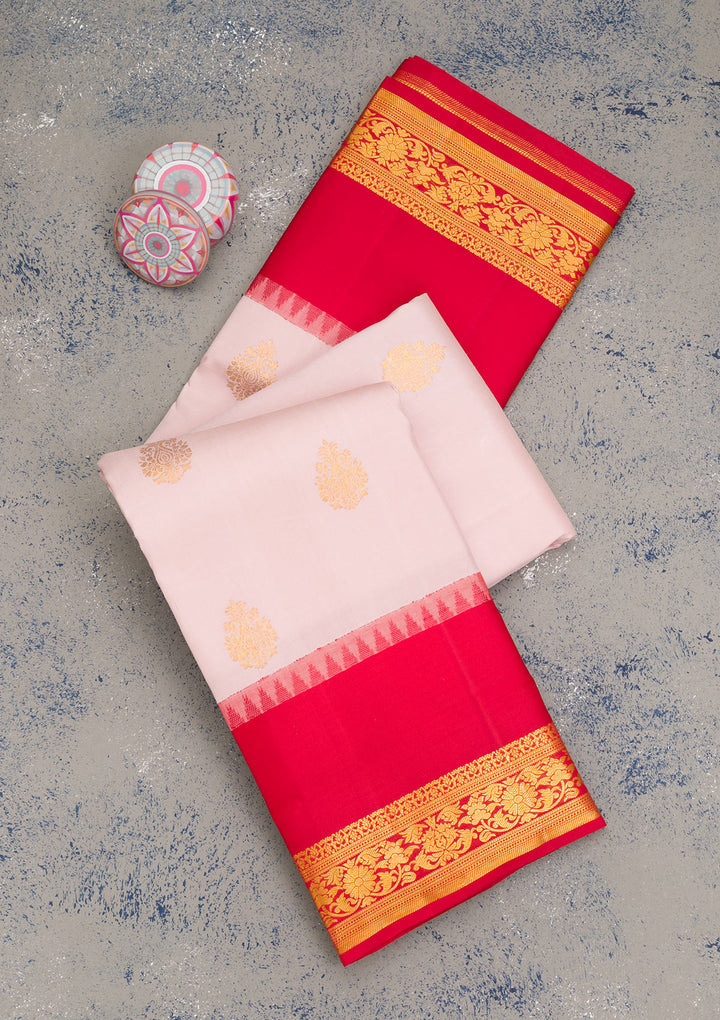 Lavender Zariwork Kanjivaram Pure Silk Saree