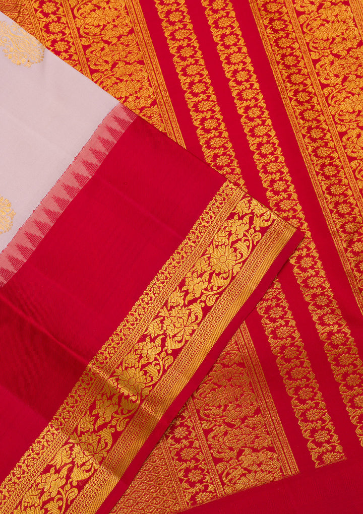 Lavender Zariwork Kanjivaram Pure Silk Saree