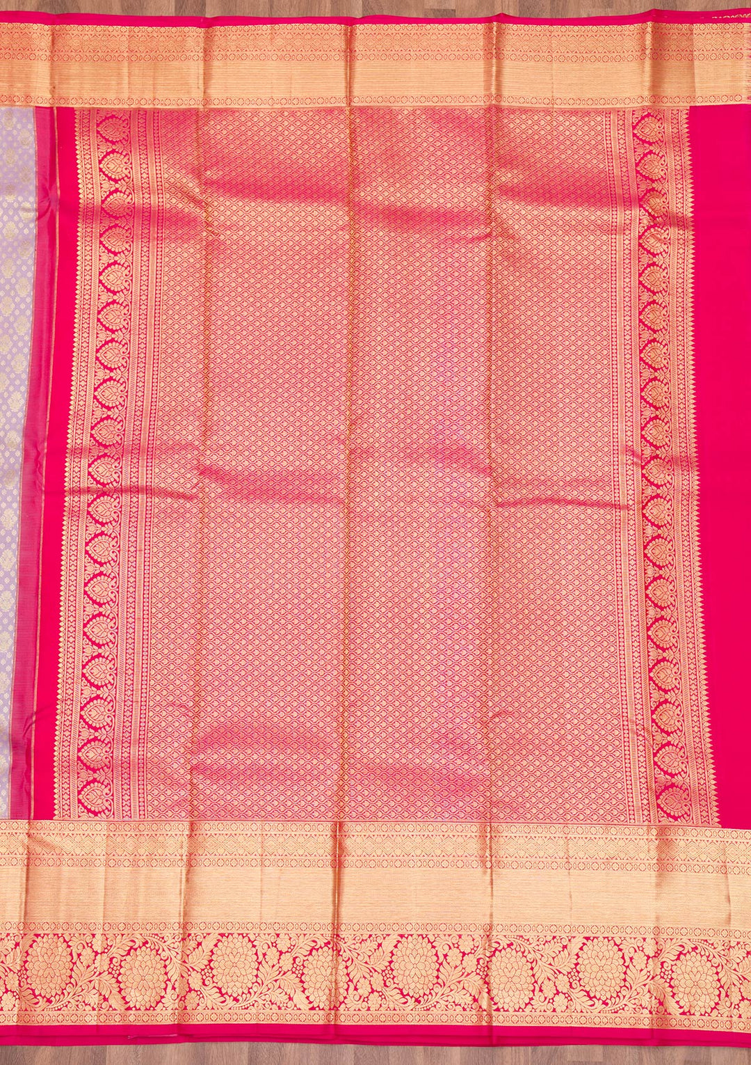Lavender Zariwork Kanjivaram Pure Silk Saree