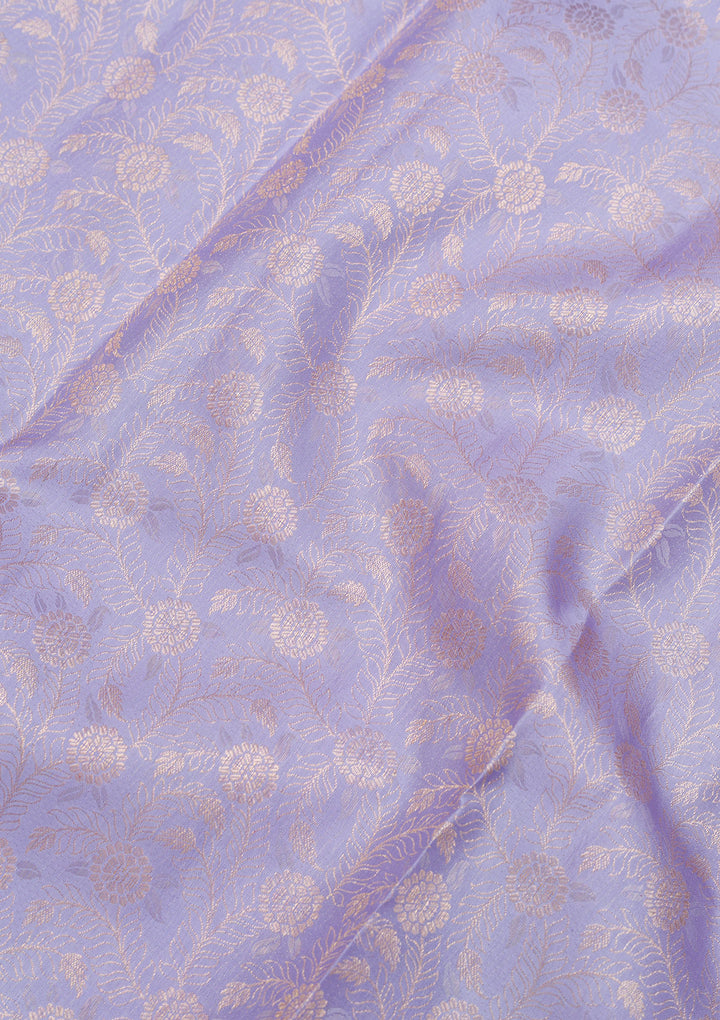 Lavender Zariwork Pure Silk Saree
