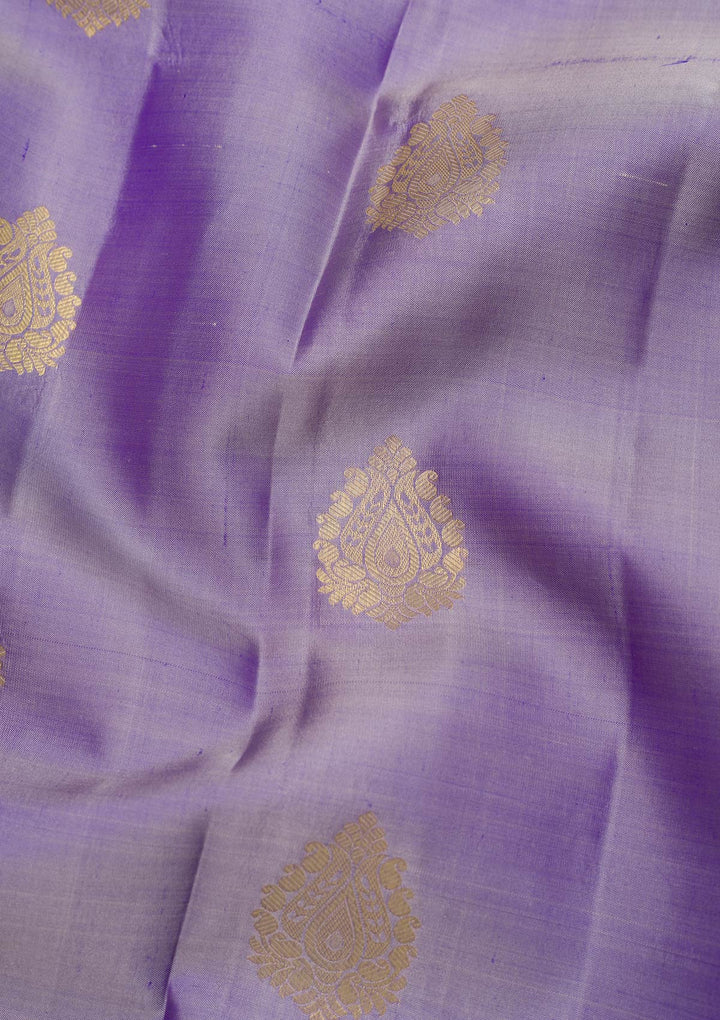 Lavender Zariwork Banarasi Pure Silk Saree