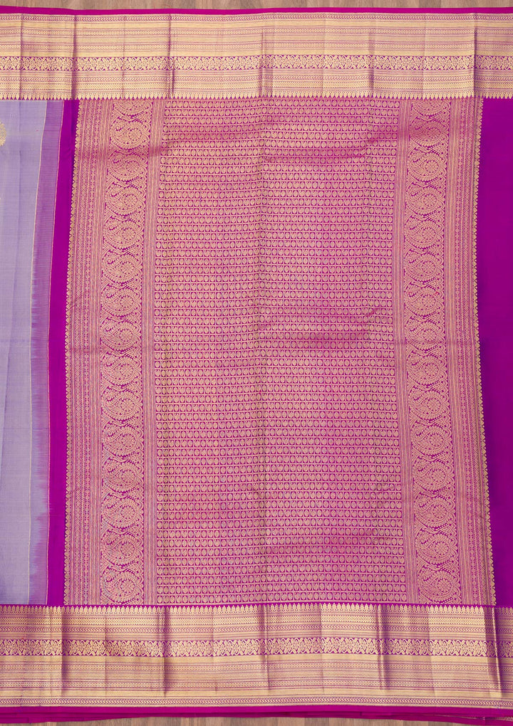 Lavender Zariwork Banarasi Pure Silk Saree