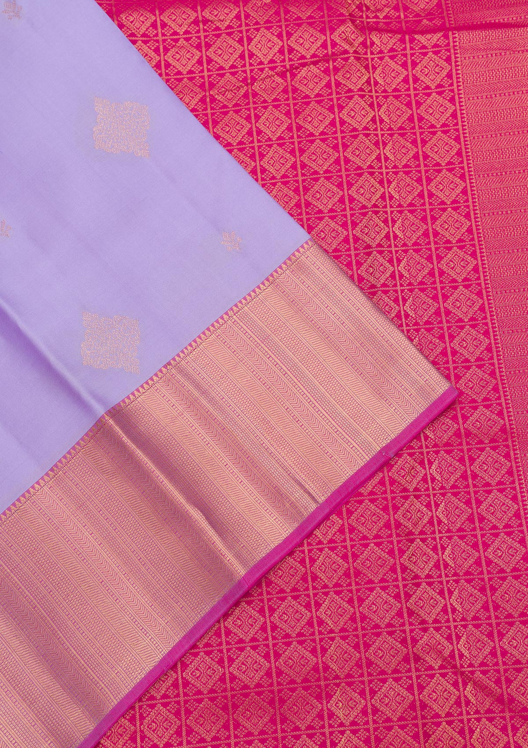 Lavender Zariwork Pure Silk Saree