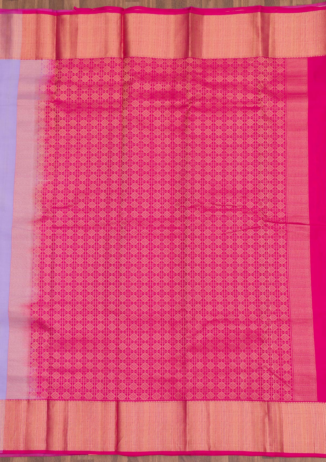 Lavender Zariwork Pure Silk Saree