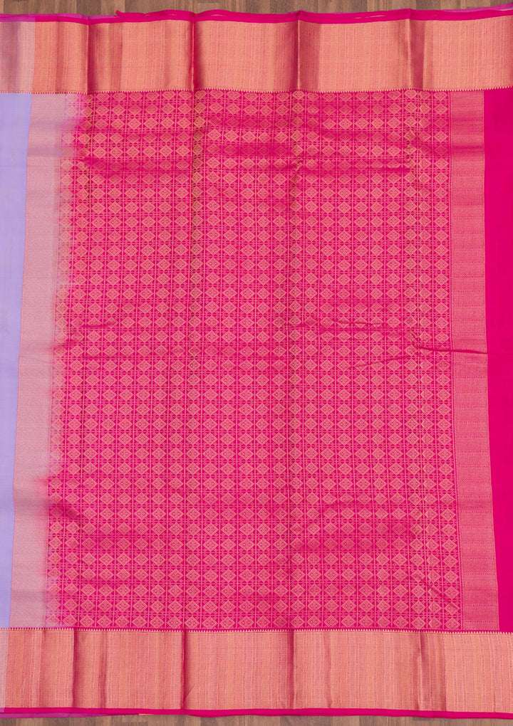 Lavender Zariwork Pure Silk Saree