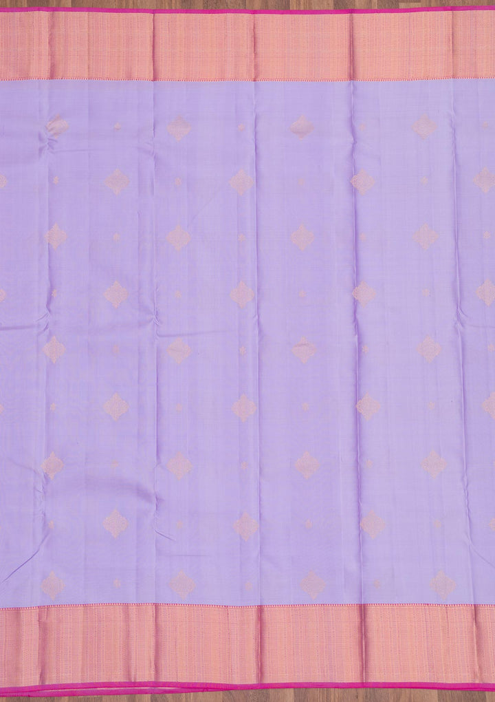 Lavender Zariwork Pure Silk Saree