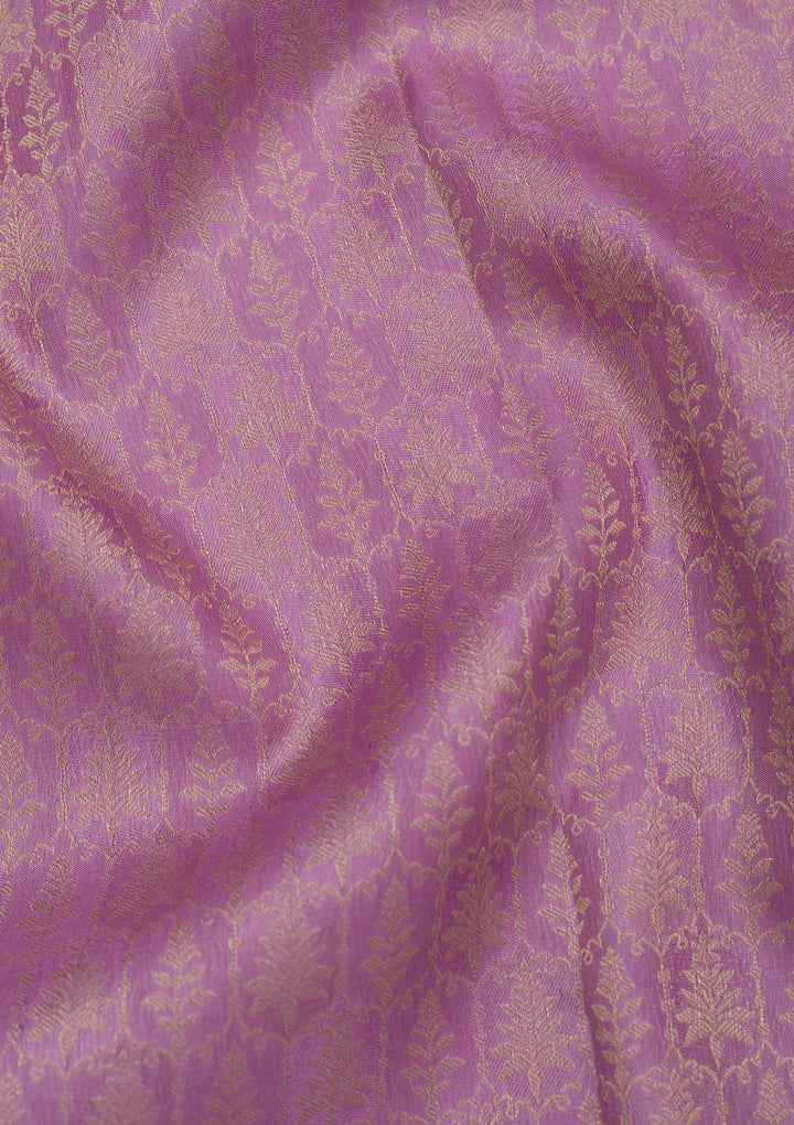 Lavender Zariwork Pure Silk Saree