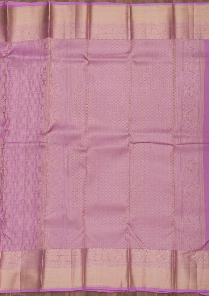 Lavender Zariwork Pure Silk Saree