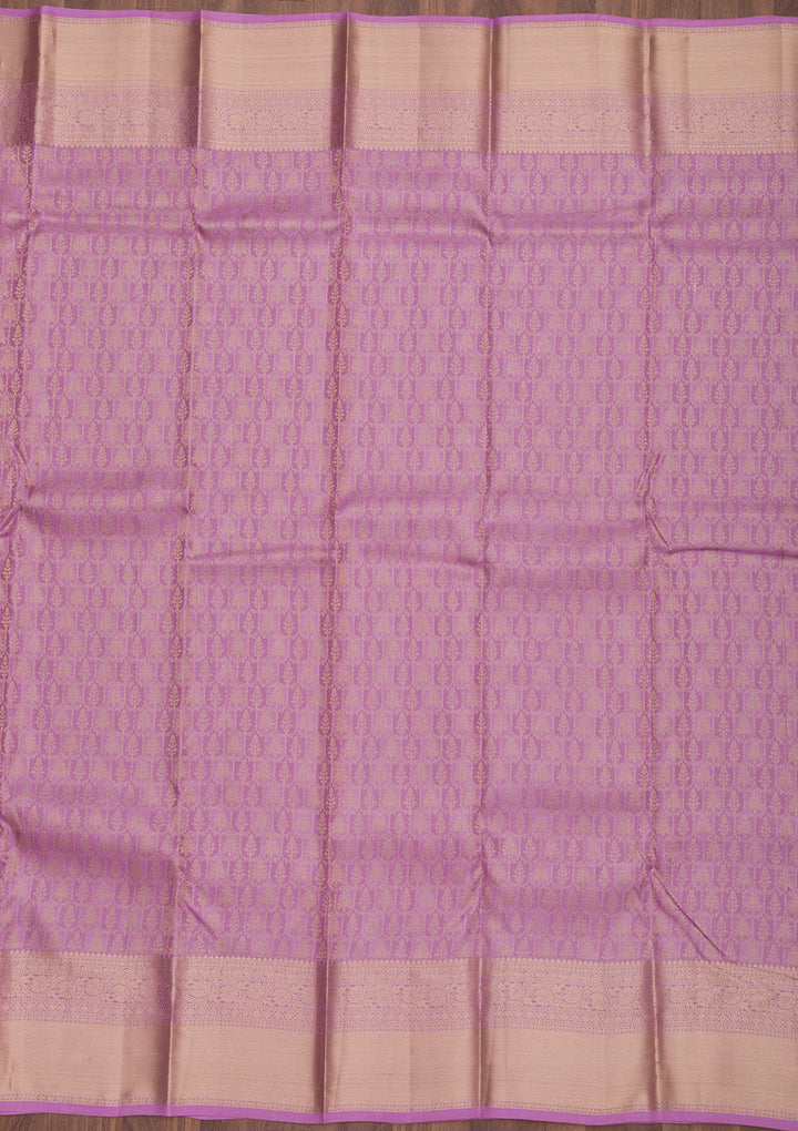 Lavender Zariwork Pure Silk Saree