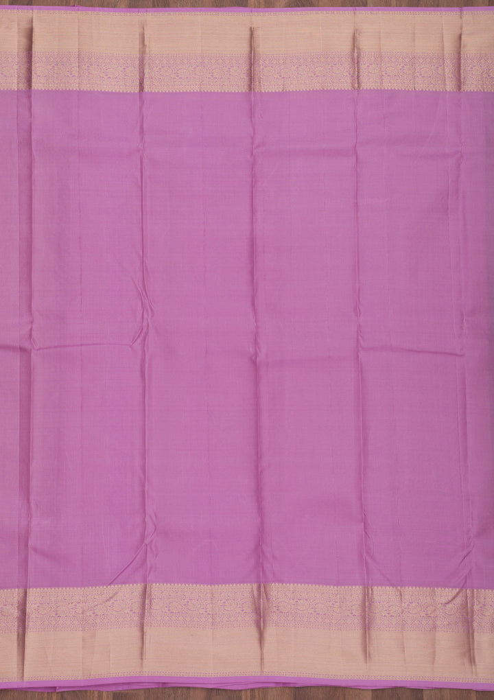 Lavender Zariwork Pure Silk Saree