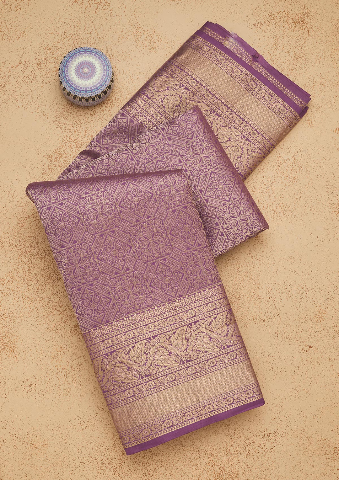 Lavender Zariwork Pure Silk Saree