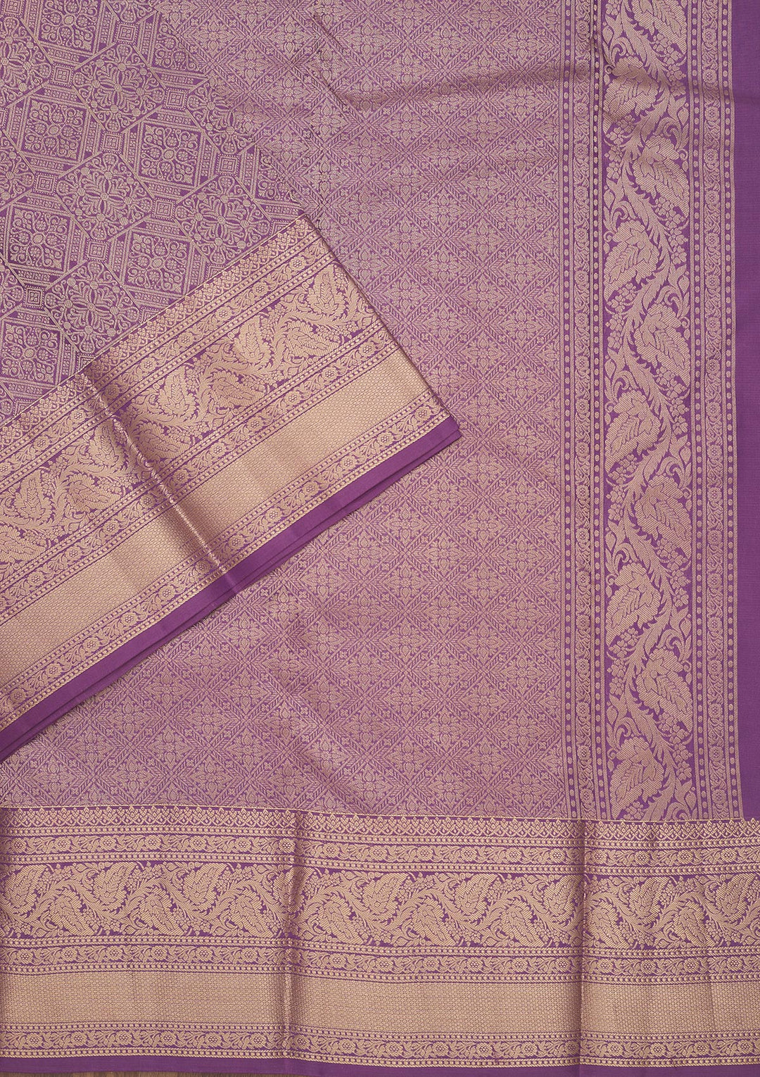 Lavender Zariwork Pure Silk Saree