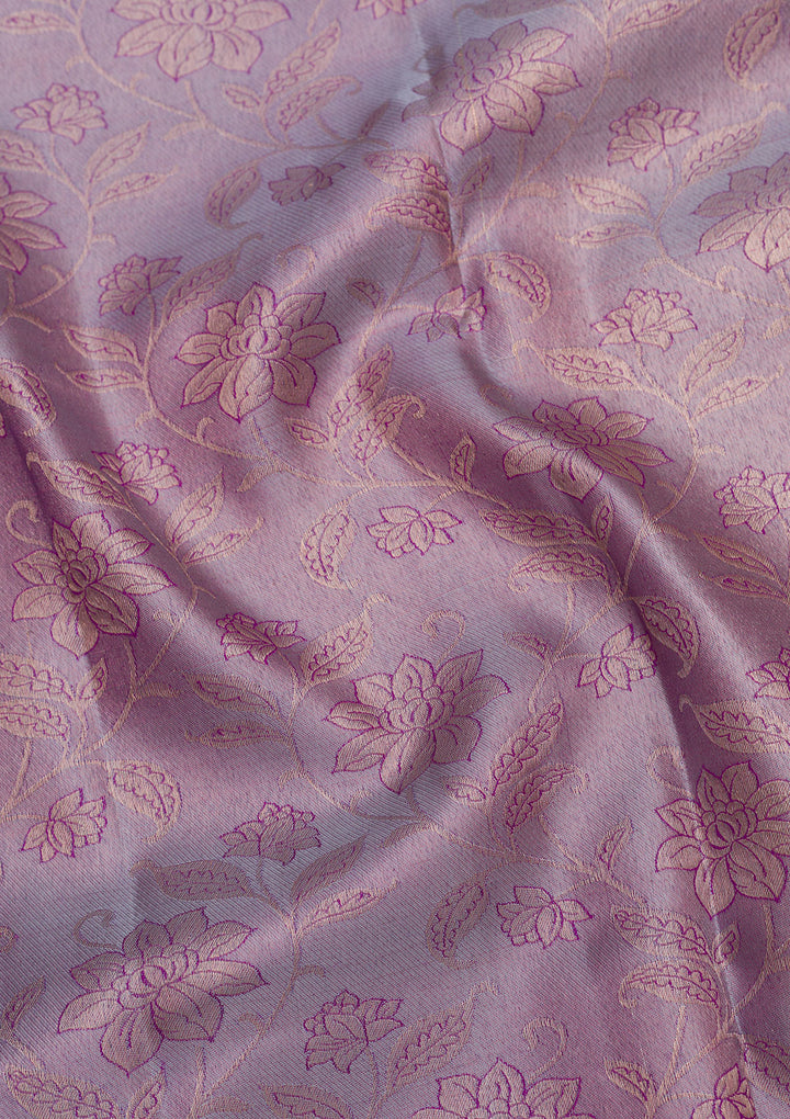 Lavender Zariwork Pure Silk Saree