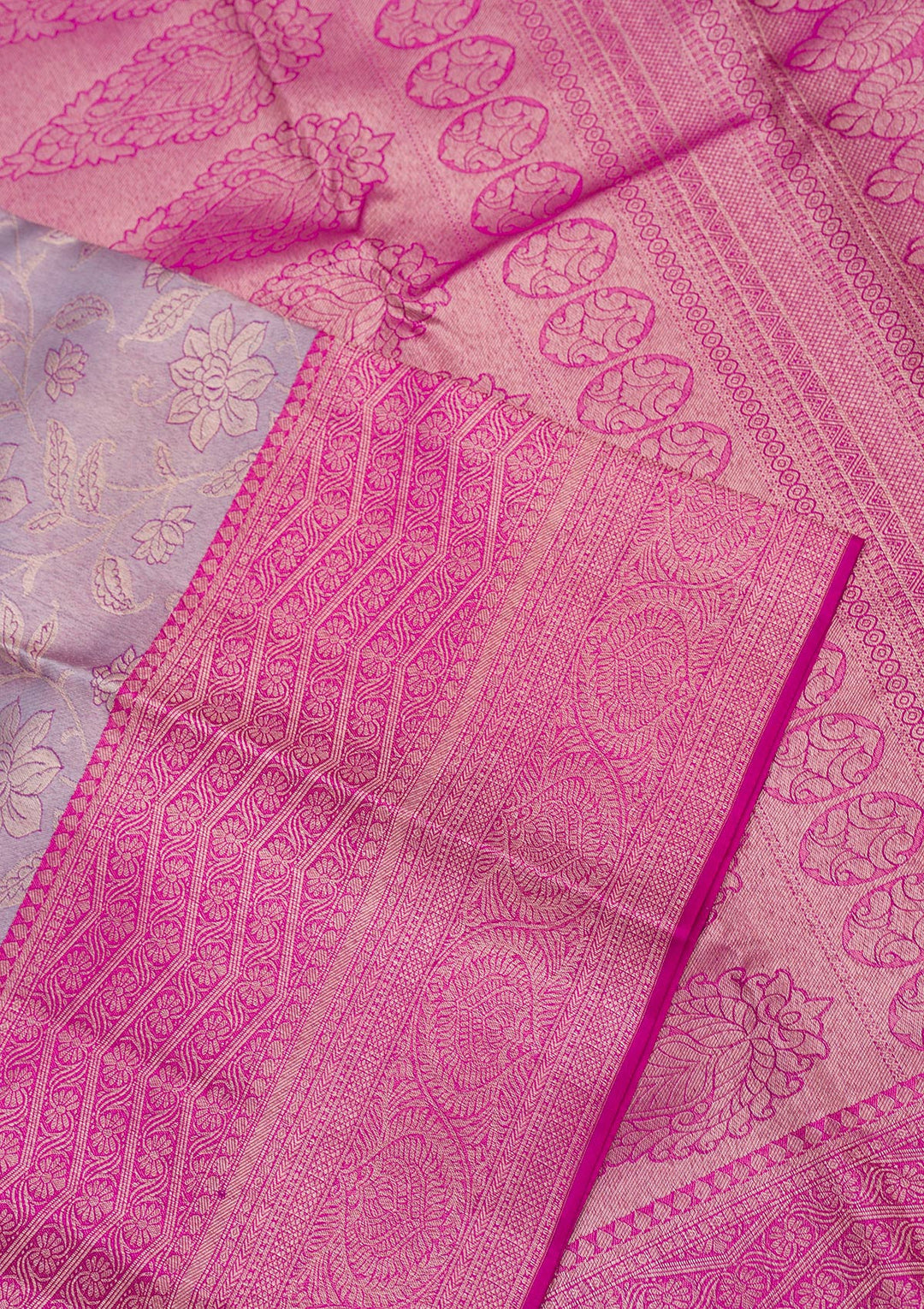 Lavender Zariwork Pure Silk Saree