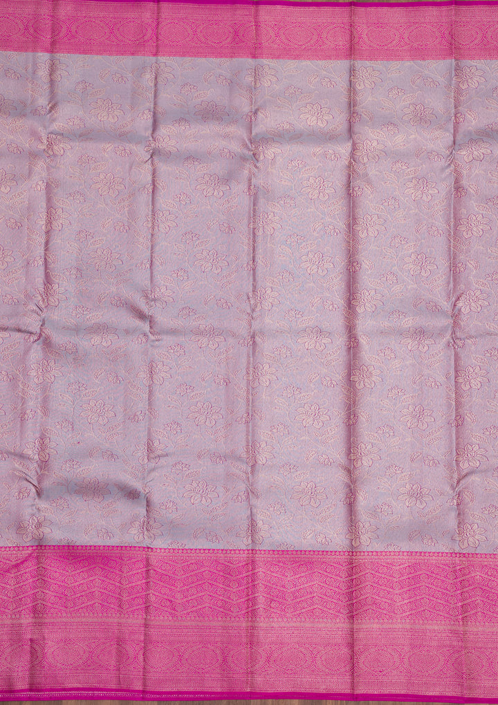 Lavender Zariwork Pure Silk Saree