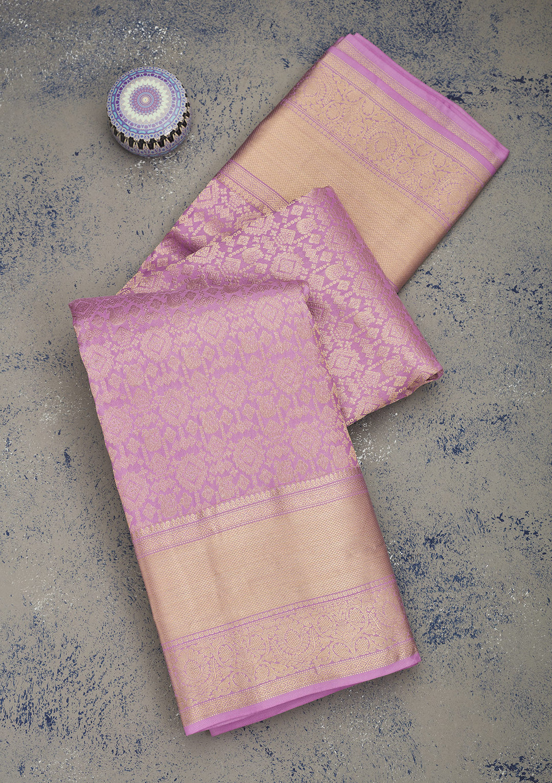 Lavender Zariwork Pure Silk Saree