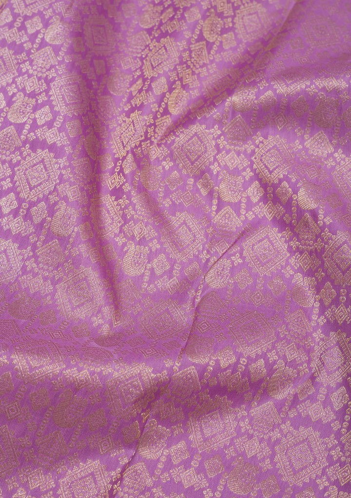 Lavender Zariwork Pure Silk Saree
