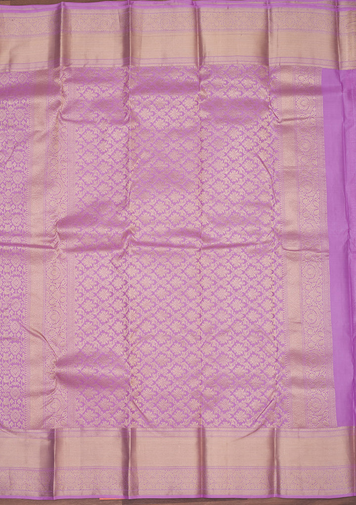 Lavender Zariwork Pure Silk Saree