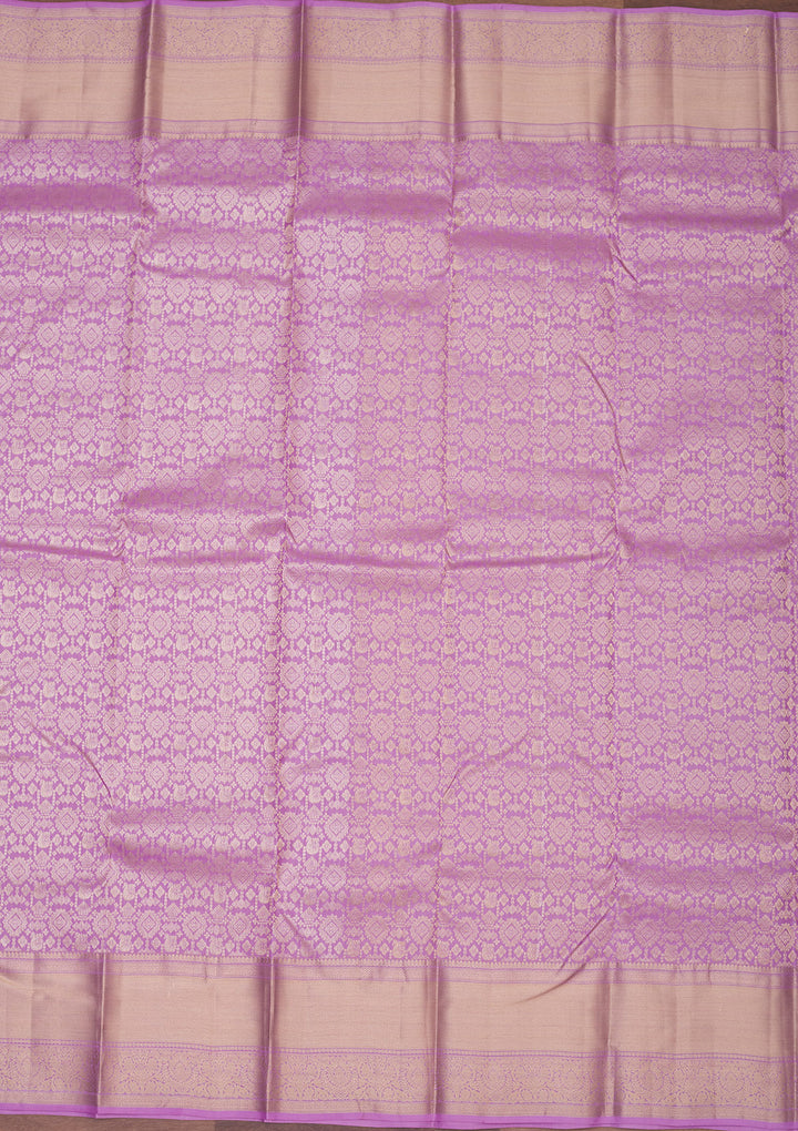 Lavender Zariwork Pure Silk Saree