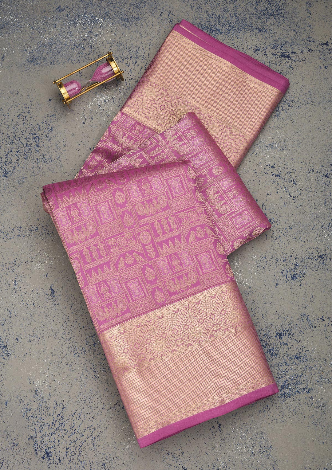 Lavender Zariwork Pure Silk Saree