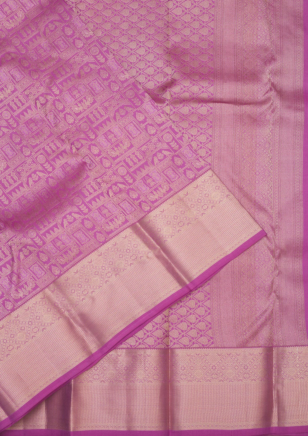 Lavender Zariwork Pure Silk Saree