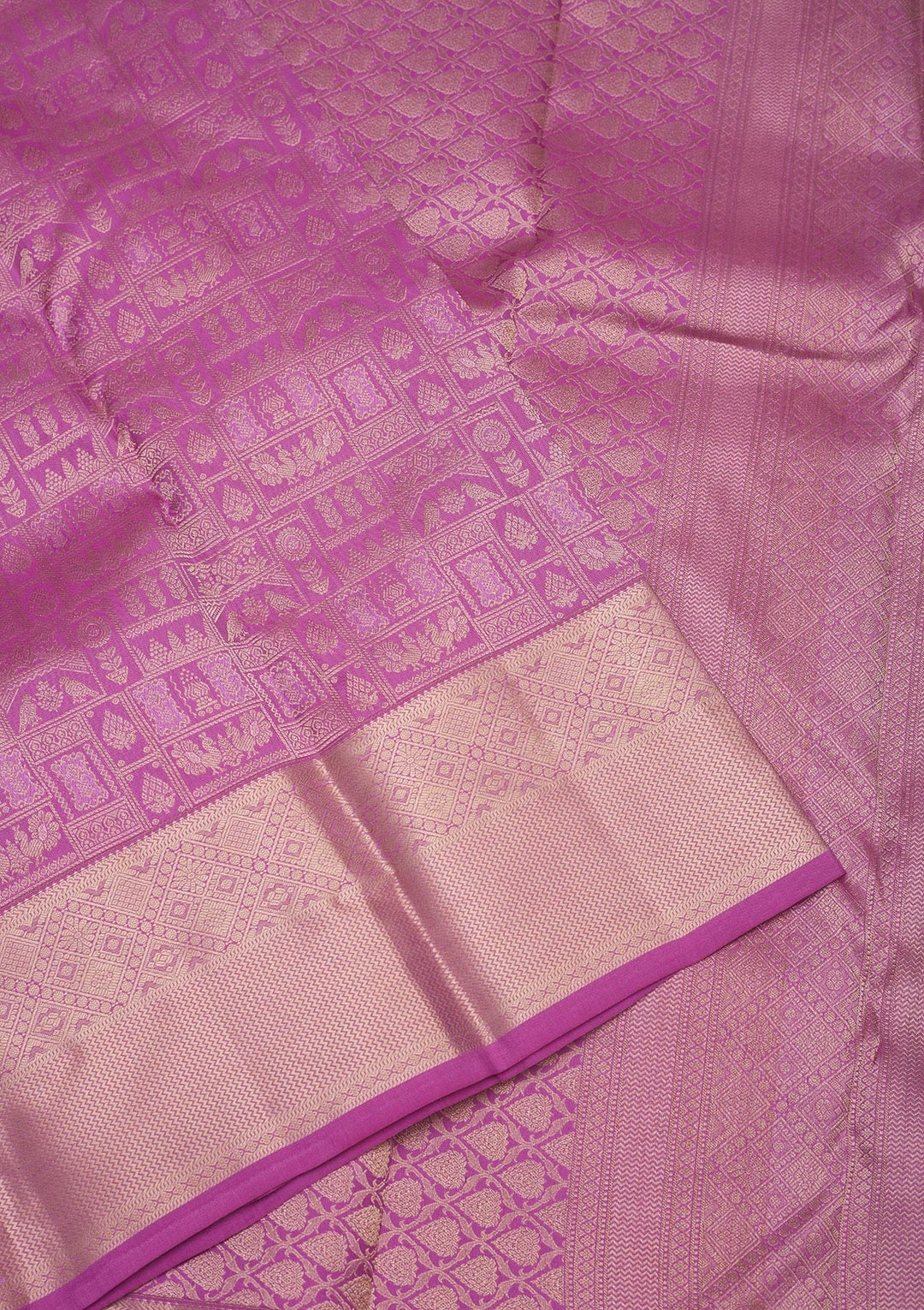 Lavender Zariwork Pure Silk Saree