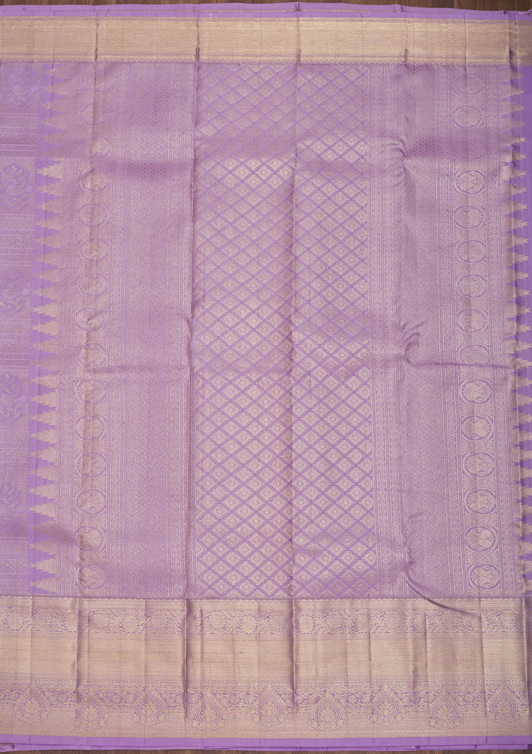 Lavender Zariwork Pure Silk Saree