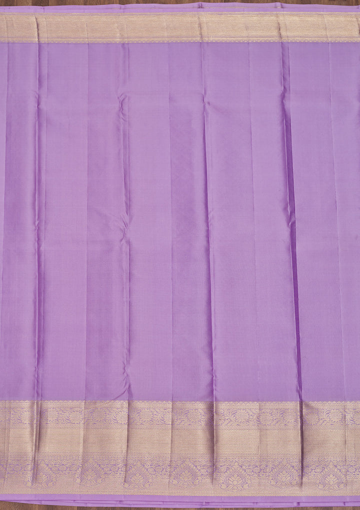 Lavender Zariwork Pure Silk Saree