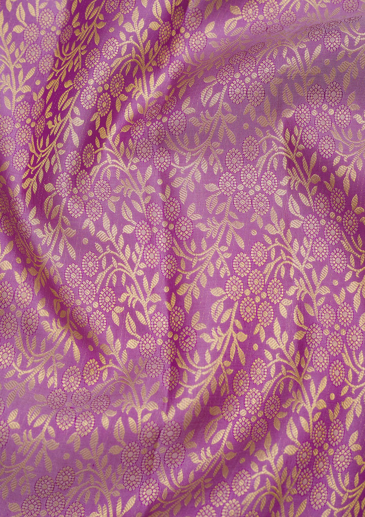 Lavender Zariwork Pure Silk Saree