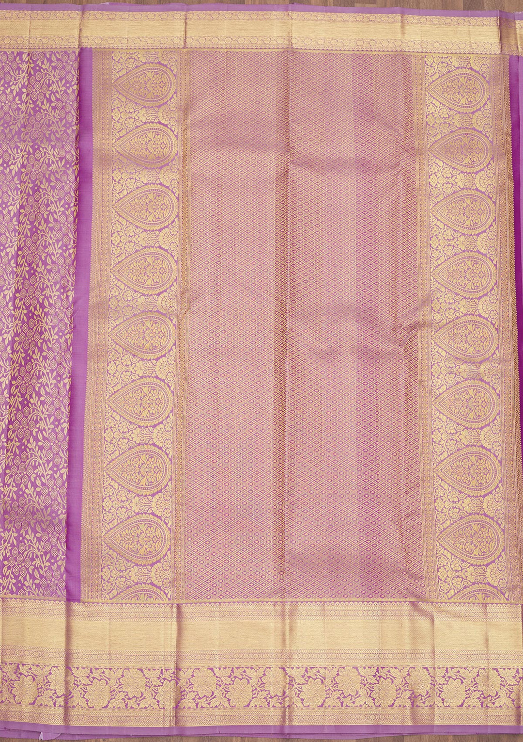 Lavender Zariwork Pure Silk Saree