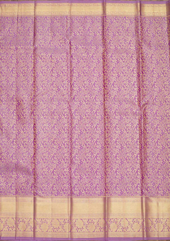 Lavender Zariwork Pure Silk Saree