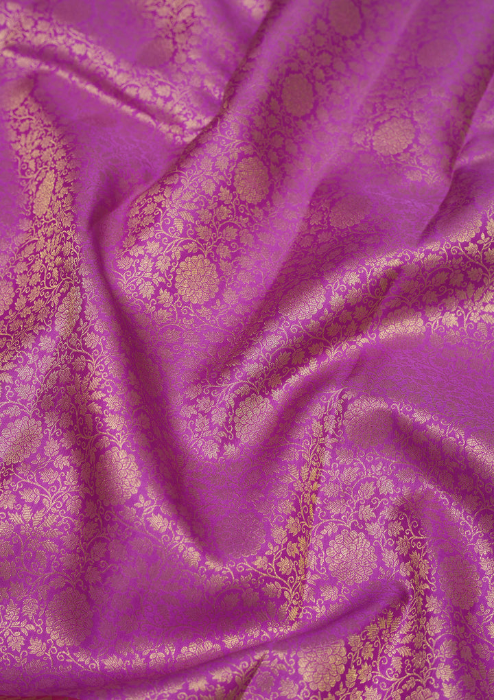 Lavender Zariwork Pure Silk Saree