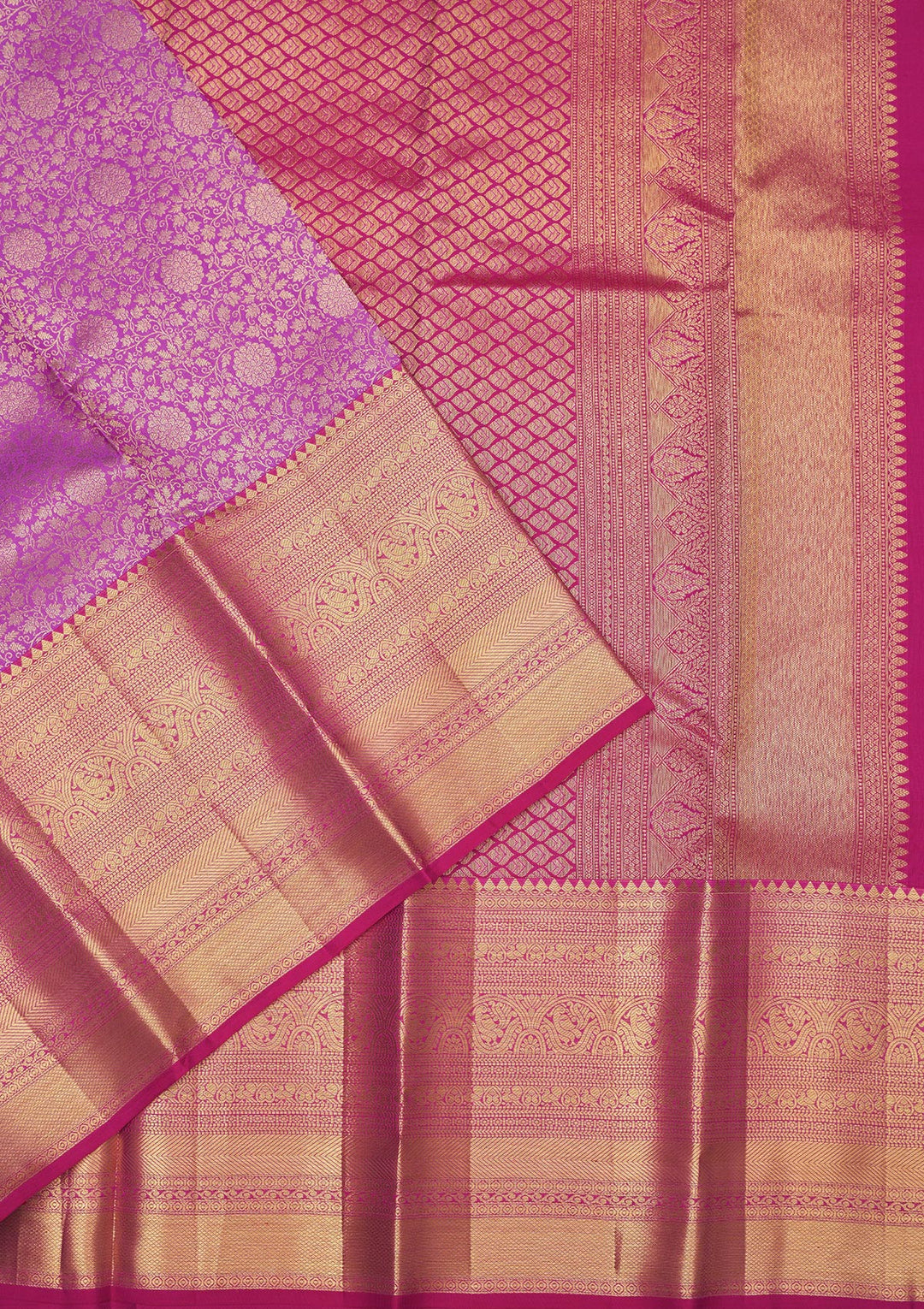 Lavender Zariwork Pure Silk Saree