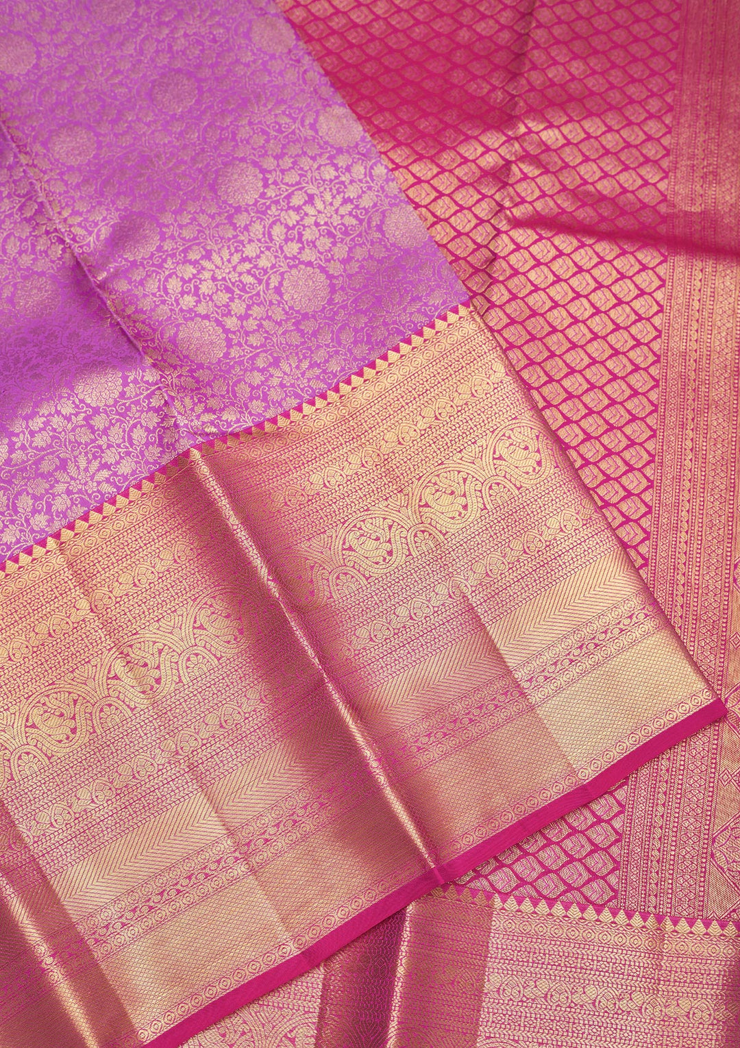 Lavender Zariwork Pure Silk Saree