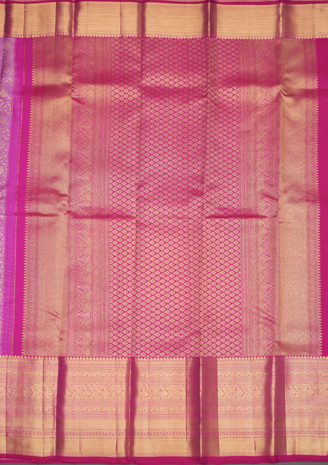 Lavender Zariwork Pure Silk Saree